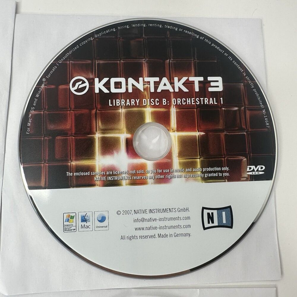 Native Instruments Kontakt 3 Extensive Professional Virtual Sampler Library Set - Picture 4 of 14